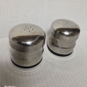 Vintage Stainless Steel Barrel Shaker Set